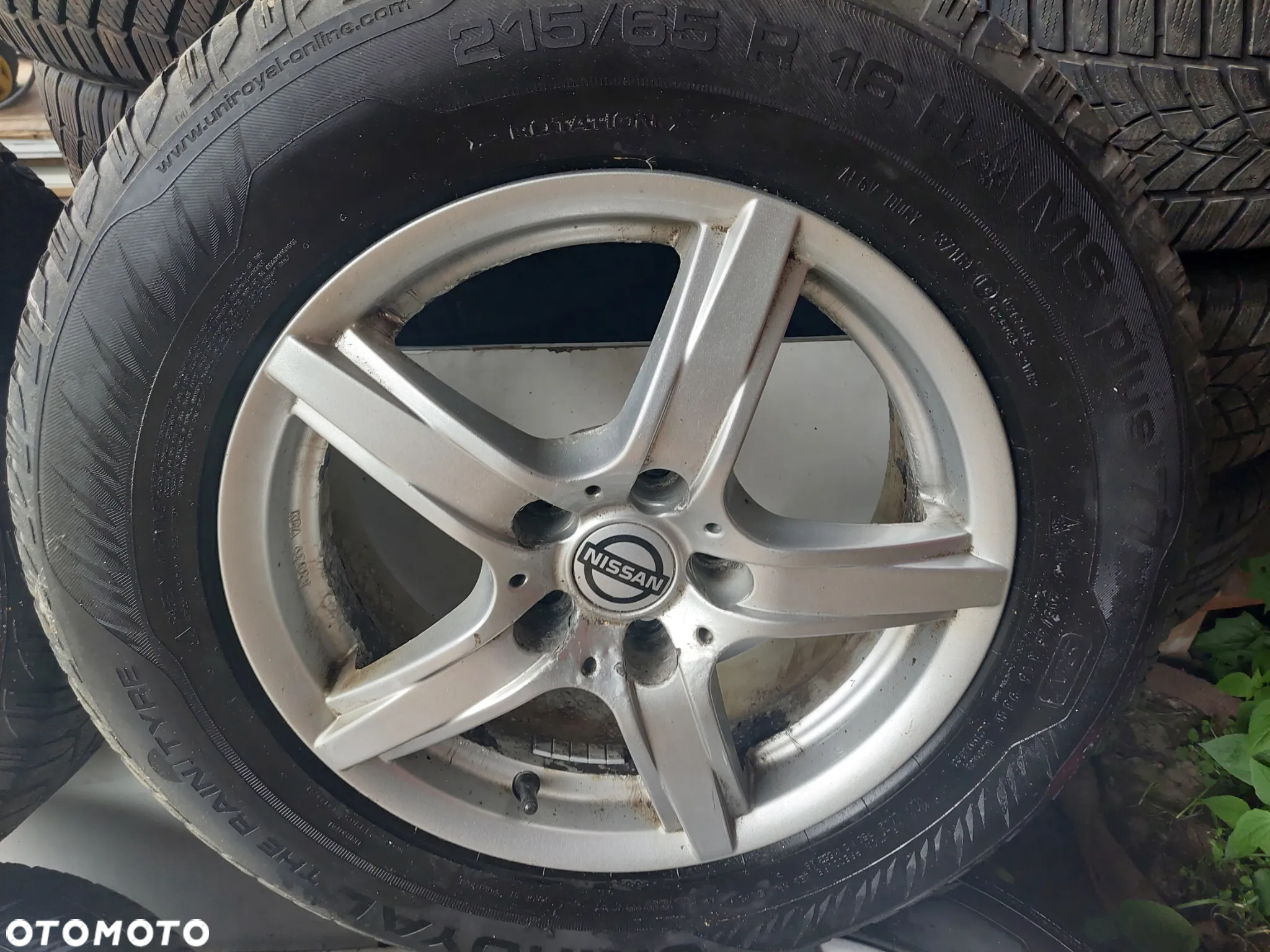 KOŁA ALUFELGI NISSAN 5X114,3 R16 Opony Zimowe Uniroyal 215x65 R16 - 4