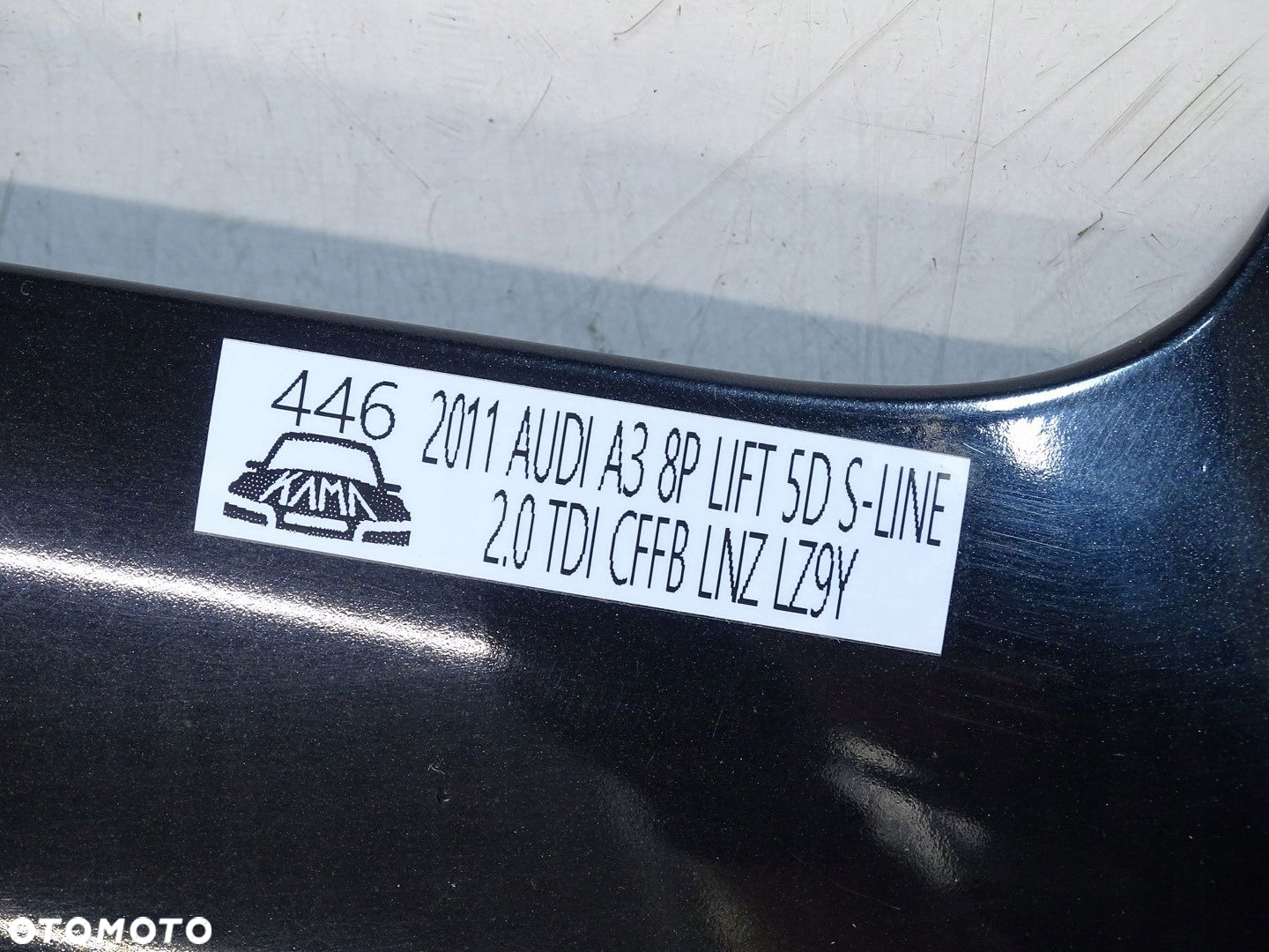 MASKA POKRYWA PRZÓD PRZEDNIA SILNIKA AUDI A3 8P LIFT 08-12R CZARNA LZ9Y - 13