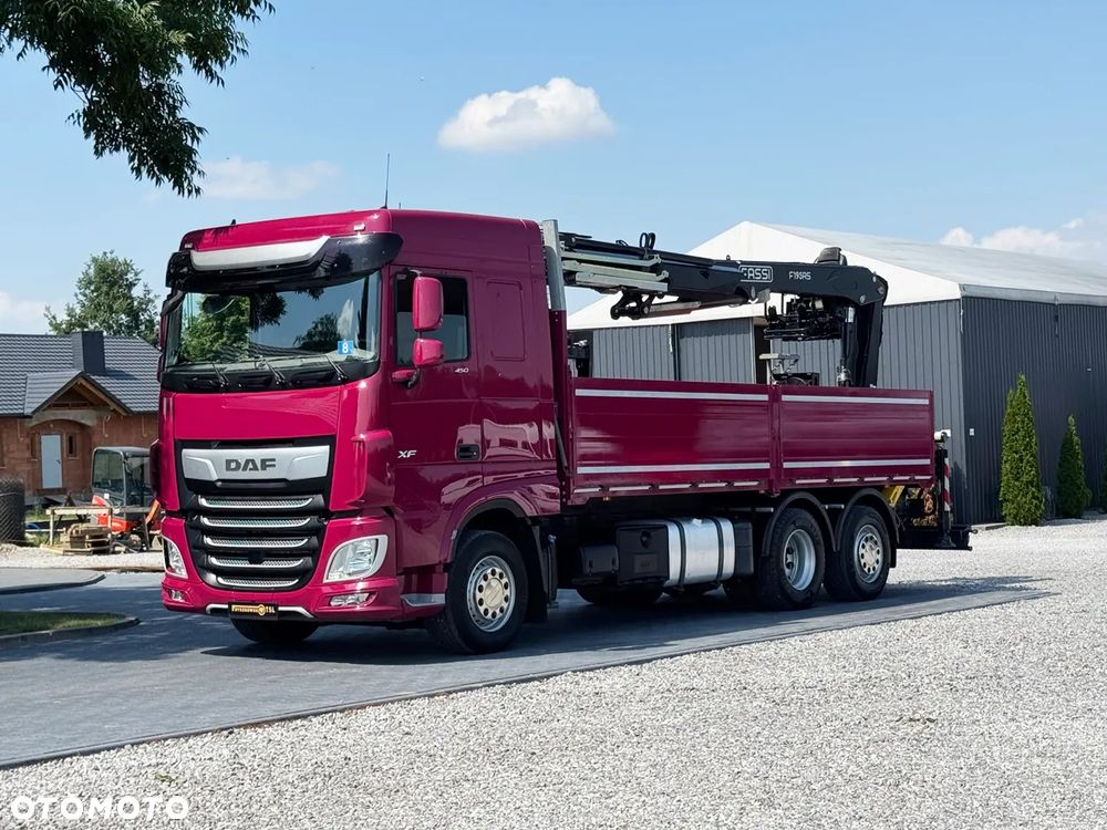 DAF XF 450/6X2/HDS HIAB FASSI F195AS/CAŁY NA PODUCHACH/CHWYTAK PALETOWY Z ROTATOREM/UDZWIG 1600 KG NA 11M/ Z NIEMIEC - 19
