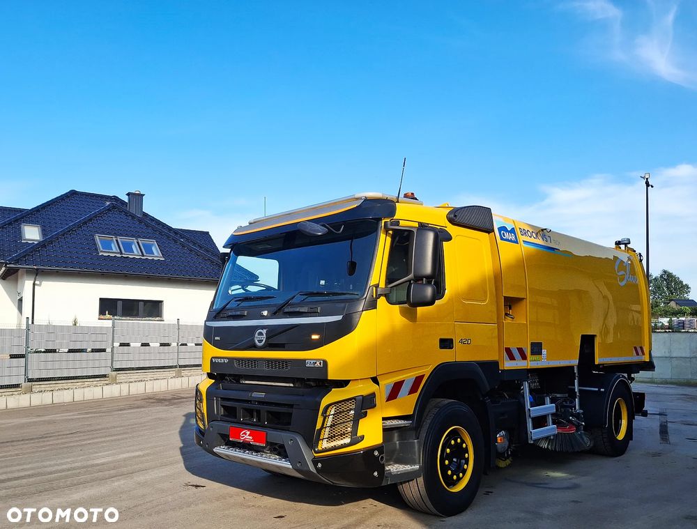 Volvo FMX 420 Zamiatarka BROCK VS 7 TECH Euro 6 PM2.5/10 Karcher 100 BAR Listwy Ciśnieniowe Mycie Asfaltu W Szerokim Zakresie Szczotki L/R 2145 MTH Kamery 360 2021R Dodatkowy Zbiornik Wody Webasto - 7