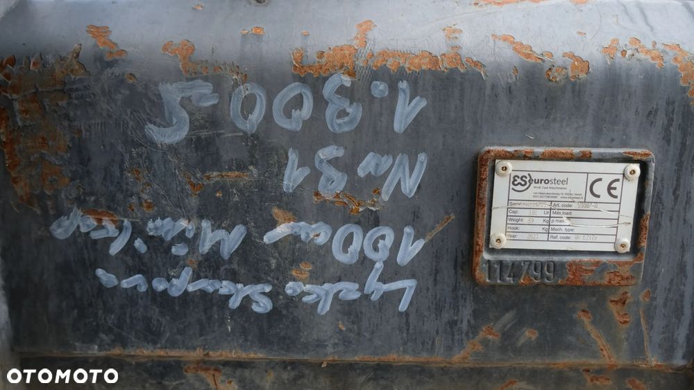 łyżka skarpowa 100cm do minikoparki mocowanie Verachtert - 2