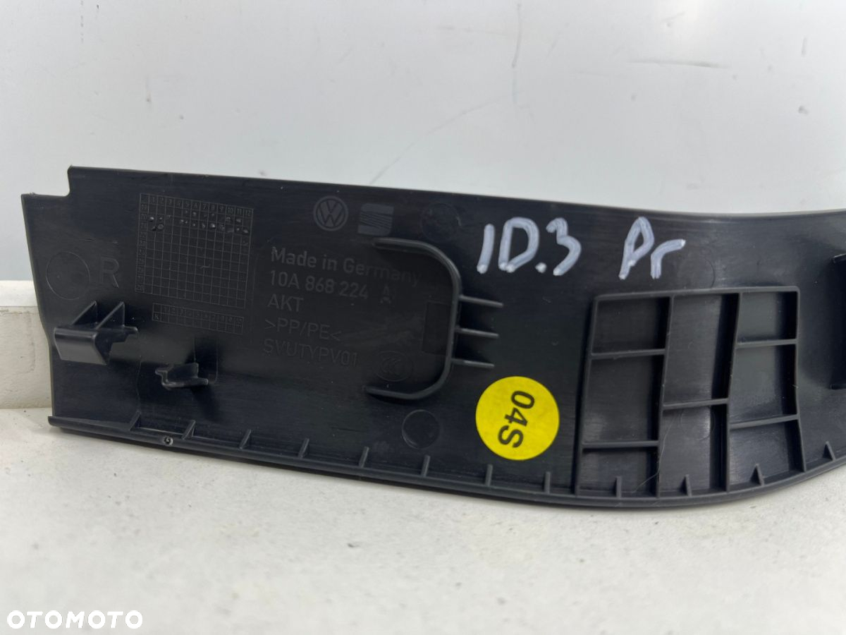 Plastik VW ID.3 id3 prawa boczna osłona zaślepka deski rozdzielczej 10a868224a - 6