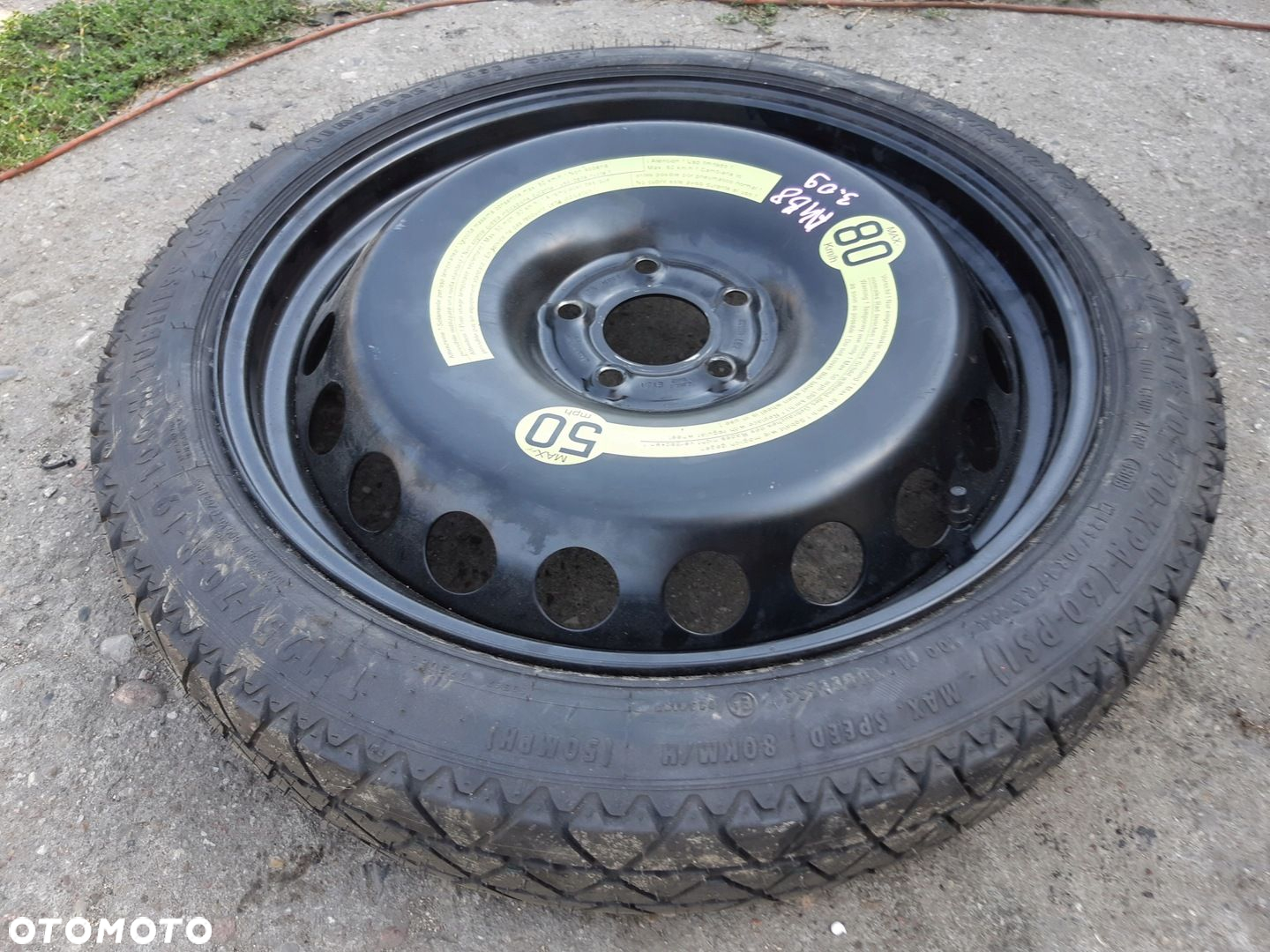 AUDI A4 B8 A5 8T KOŁO DOJAZDOWE CONTINENTALT 125/70 R19 8K0601027 - 6
