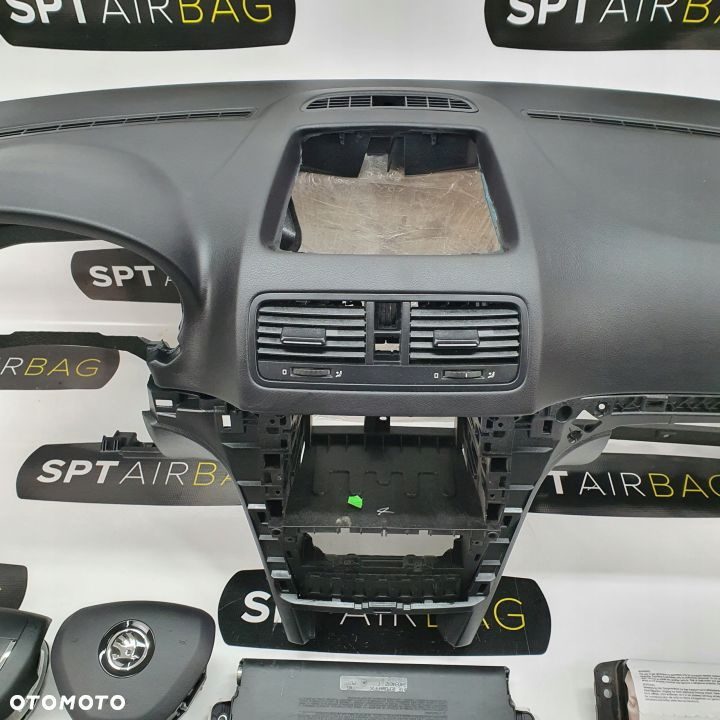SKODA YETI DESKA ROZDZIELCZA KONSOLA KOKPIT PULPIT PODUSZKI AIRBAG AIR BAG PASY KIT SET - 3