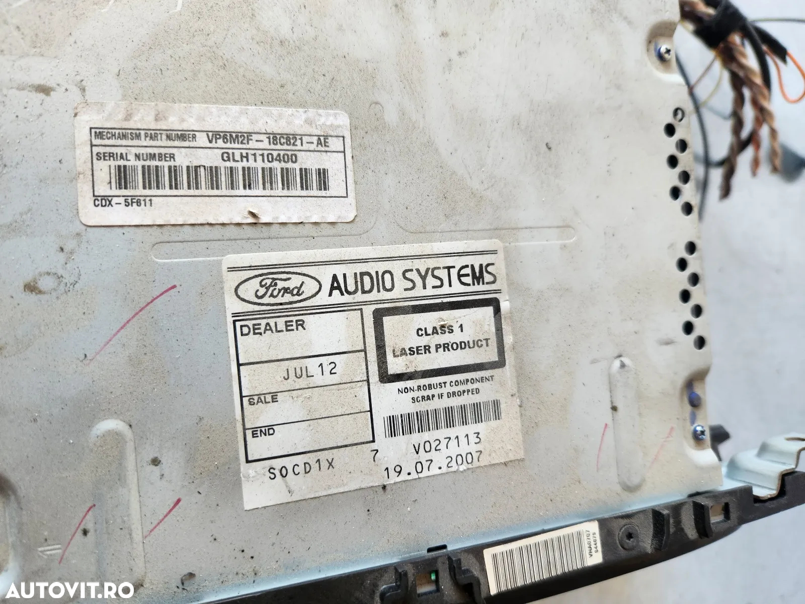 Radio Cd Cd Player Ford Mondeo Mk4 S Max C Max Dupa 2008 Cod VP6M2F-18C821-AE - 7
