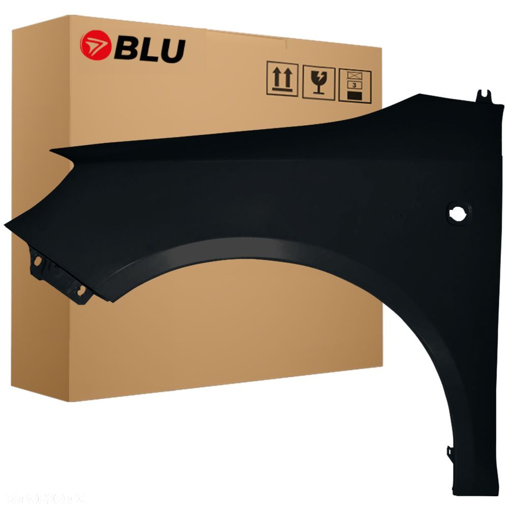 BLU Błotnik SKODA FABIA II 2 5J ROOMSTER PRAKTIK LF9R lewy czarny 07-15 przód SchwarzMagie - 1
