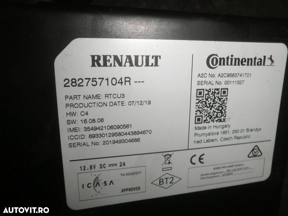 Unitate control GPS Renault Kadjar 2021, Megane 4, 282757104R - 3