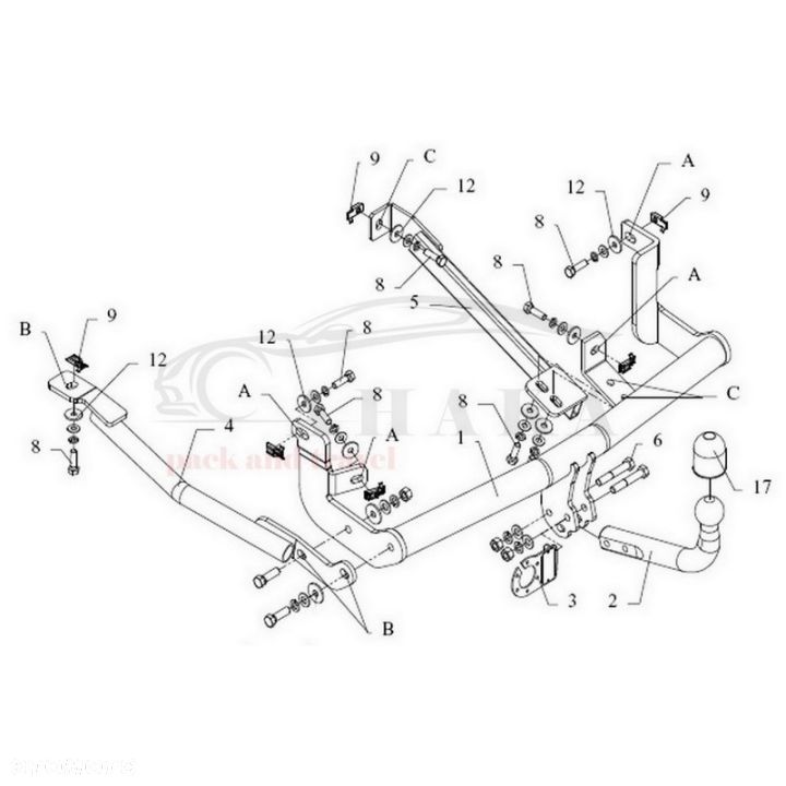 Hak Holowniczy Odkręcany Do Lancia Z 1994-2002 - 6