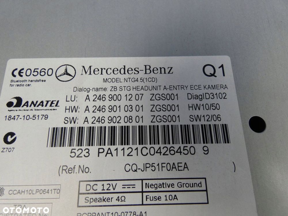 MERCEDES B KLASA W246 RADIO FABRYCZNE NAWIGACJA - 3