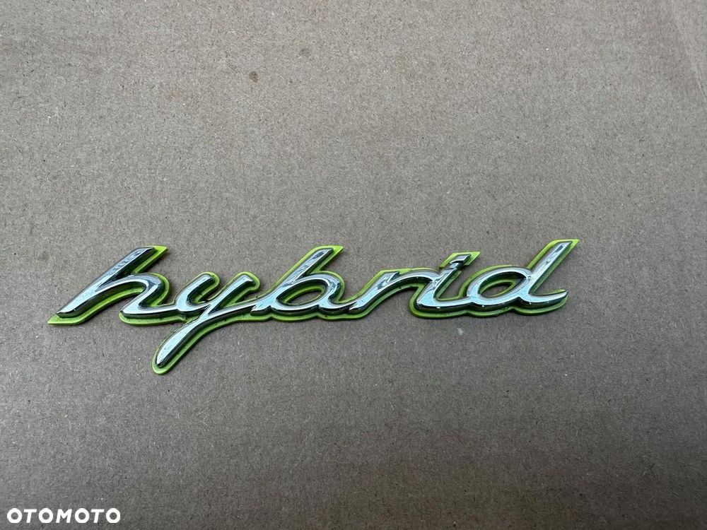 porsche hybrid kolor silver-green emblemat znaczek oryginał - 1