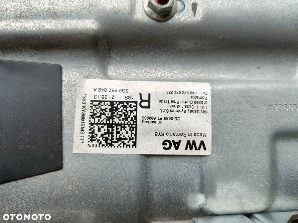 Poduszka kolanowa Skoda Octavia 3 Seat Leon Audi A3 VW Golf 7 airbag 5G2880842A - 6