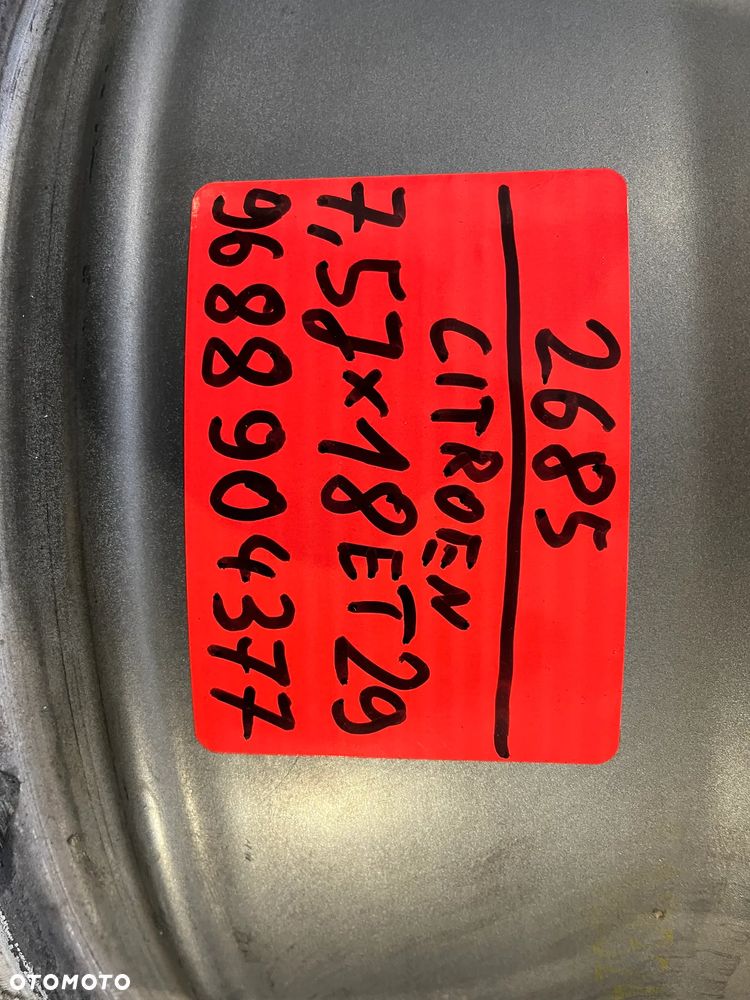 Citroen DS4 1szt. 7,5J 18 ET29 9688904377 Felga - 4