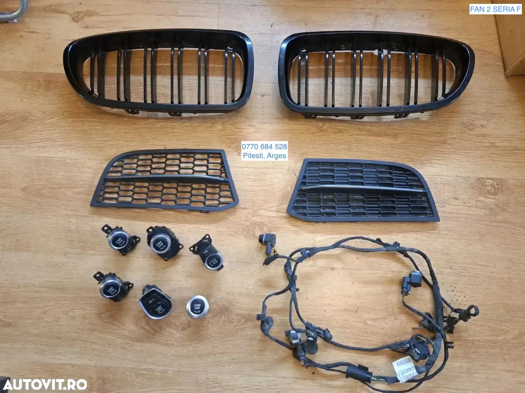 Nara ornament capota grile laterale buton start / stop cablaj PDC senzor impact senzor pdc bmw F10 F11 F15 F16 E90 E91 - 1