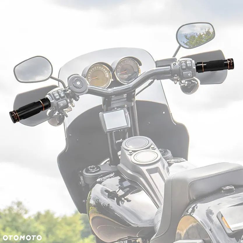 Gripy elektroniczne 1" Harley-Davidson Touring/Softail/Trike Czarne - 3
