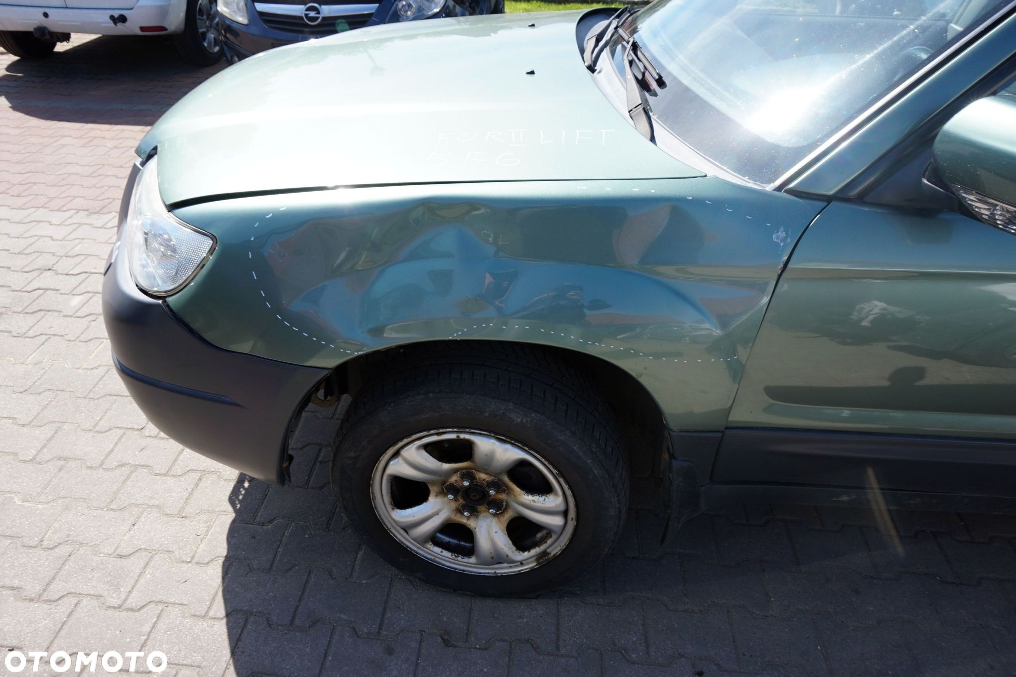 MASKA ZDERZAK BŁOTNIKI LAMPY FORESTER II SG LIFT 5F6  SUBARU 2006-2008 ZIELONY EVERGREEN PRZÓD KOMPLETNY - 20