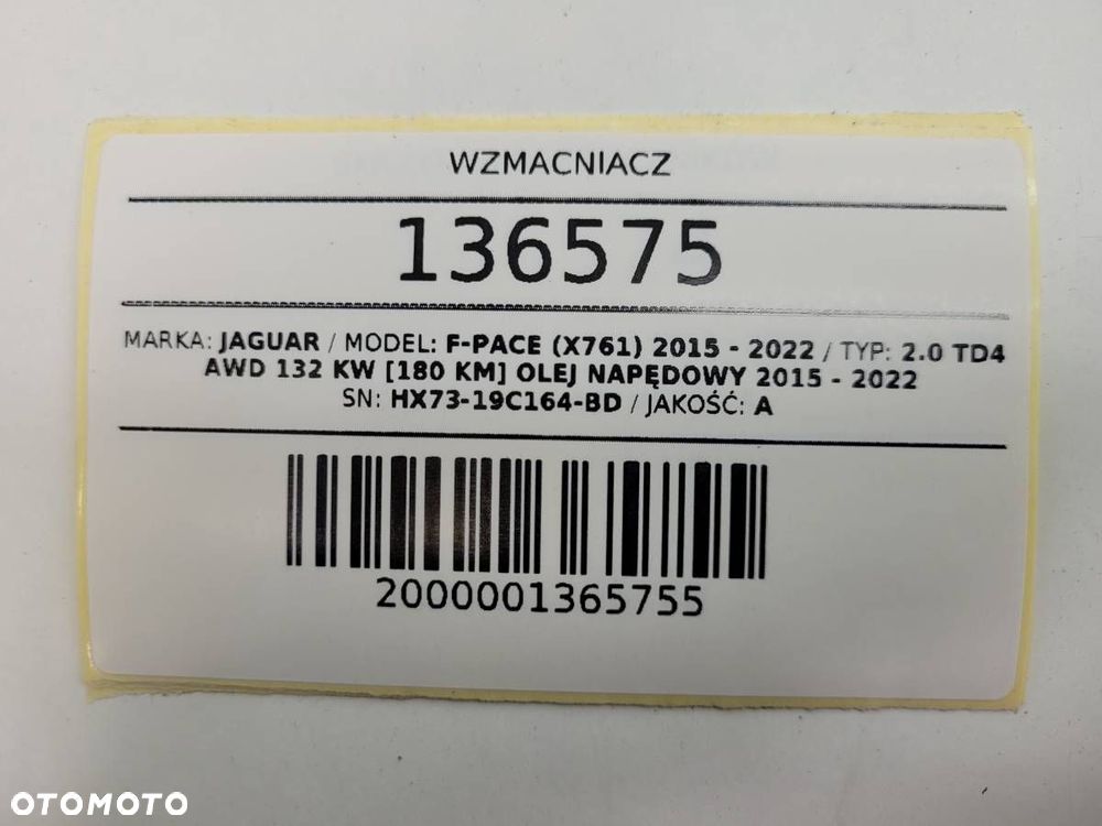 WZMACNIACZ RADIA AUDIO JAGUAR F-PACE X761 HX73-19C164-BD - 10