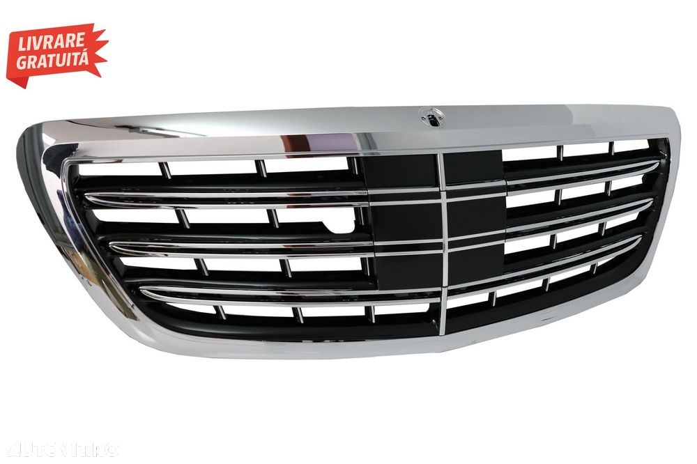 Grila Centrala Mercedes S-Class W222 (2014-2020) S63 S65 Design Crom- livrare gratuita - 2