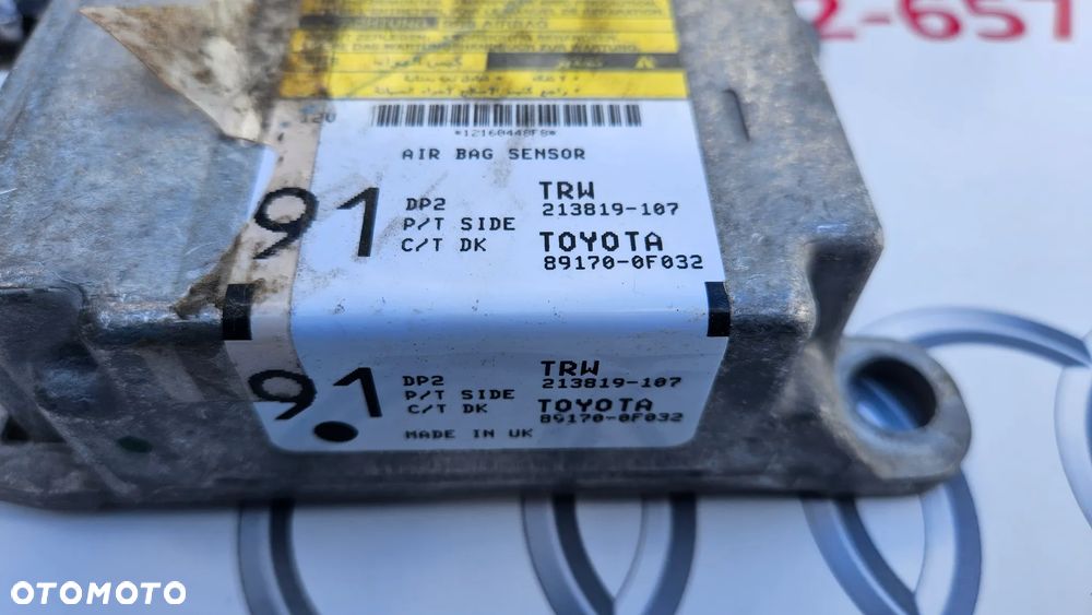 TOYOTA COROLLA VERSO II 2 2004- Poduszka powietrza kierowcy pasażera Kolanówka Airbag Pasy bezpieczeństwa prawy lewy Sterownik airbag EUROPA - 3