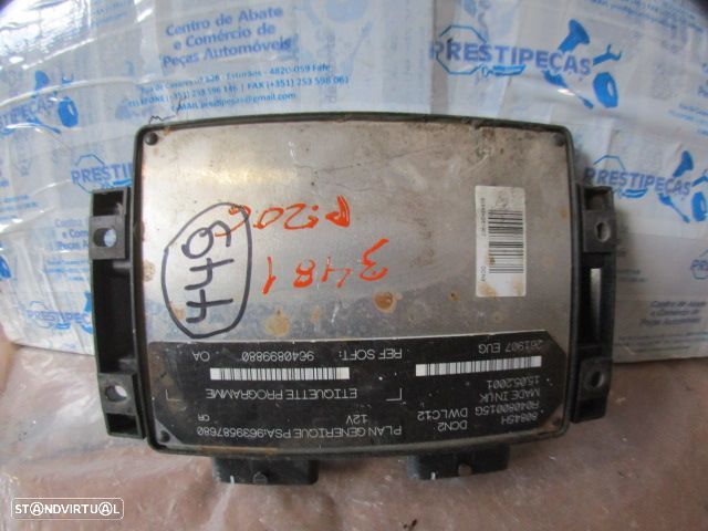 Centralina 9639587680 9640899880 PEUGEOT 206 2001 1.9D 70CV 3P CINZA LUCAS PEUGEOT 206 2001 1.9D 70CV 3P PRETO LUCAS - 2
