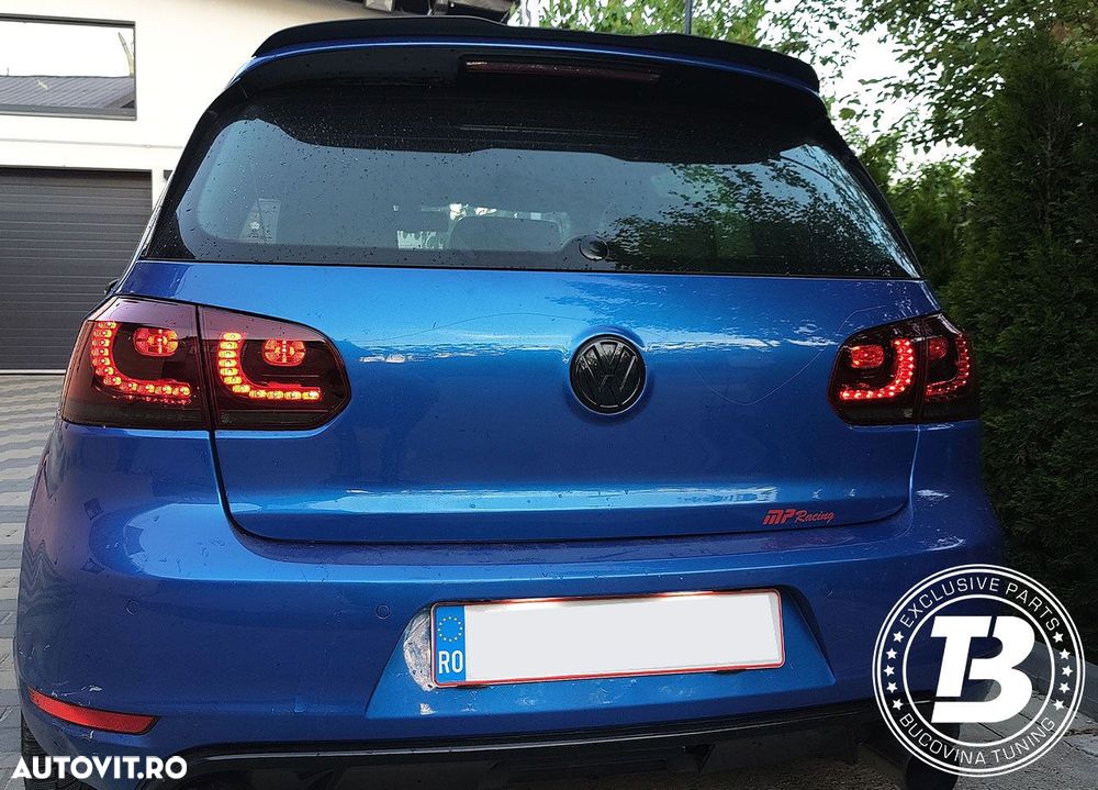 Stopuri Full LED compatibile cu VW Golf 6 VI R20 Smoke Design - 17