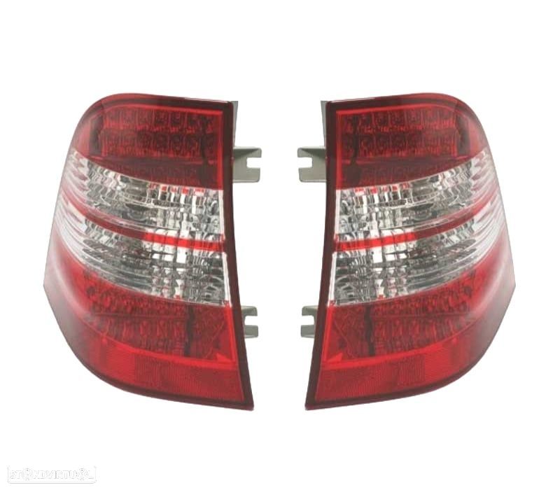 FAROLINS TRASEIROS LED MERCEDES ML W163 98-05 VERMELHO BRANCO - 1