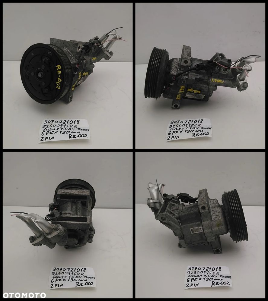 RENAULT DACIA RE001-RE060 SPRĘŻARKA KOMPRESOR KLIMATYZACJI AUKCJA (1) - 3
