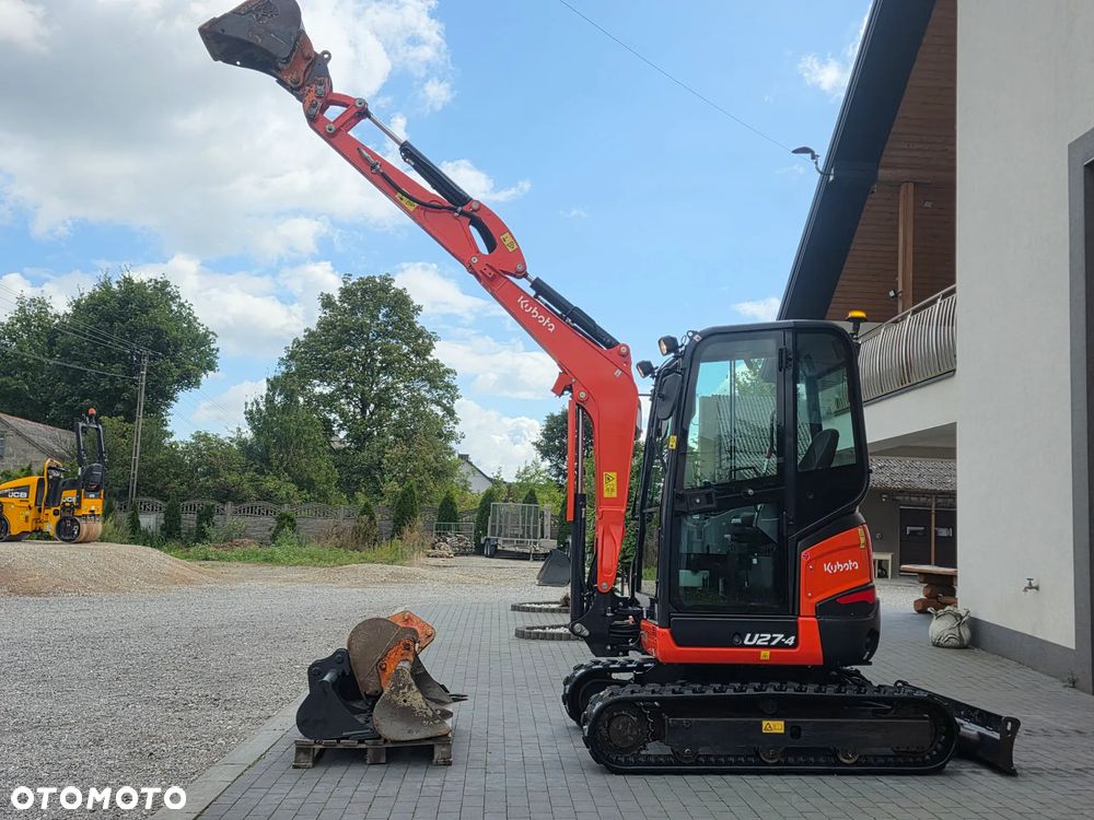 Kubota U 27 - 4 mini koparka Kubota sprowadzona 5 łyżek szybkozłącze piękna w oryginale 1 właściciel najdłuższe ramie long - 27