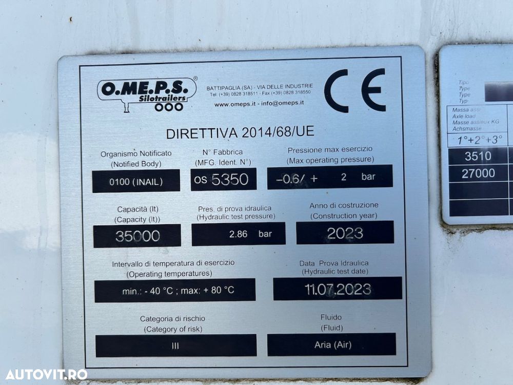 OMEPS CM35, Silo, 3 camere,  4700 kg, factura externa - 10