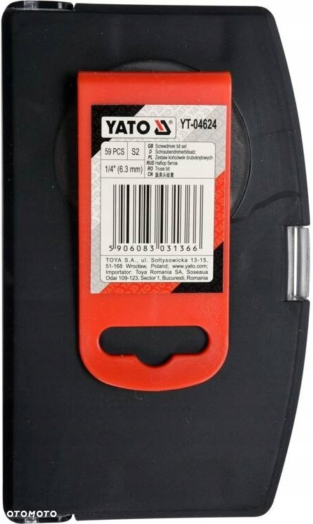 YATO ZESTAW KOŃCÓWEK ŚRUBOKRĘTOWYCH 59 SZT. Z ADAPTEREM ORGANIZER YT-04624 - 4