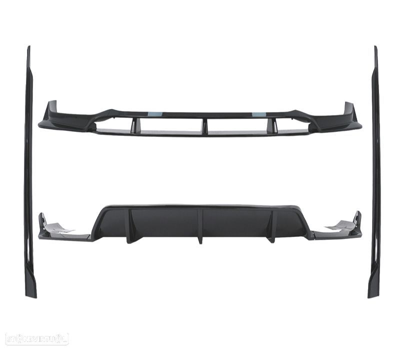 KIT CARROÇARIA BMW X6 G06 19- LOOK BLACK KNIGHT PRETO BRILHANTE - 9