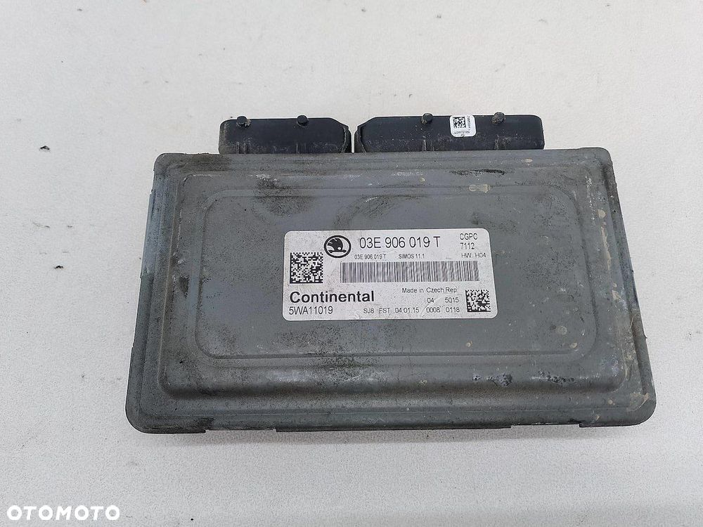 KOMPUTER, STEROWNIK SKODA RAPID 03E906019T 5WA11019 1.2 MPI 75KM - 5