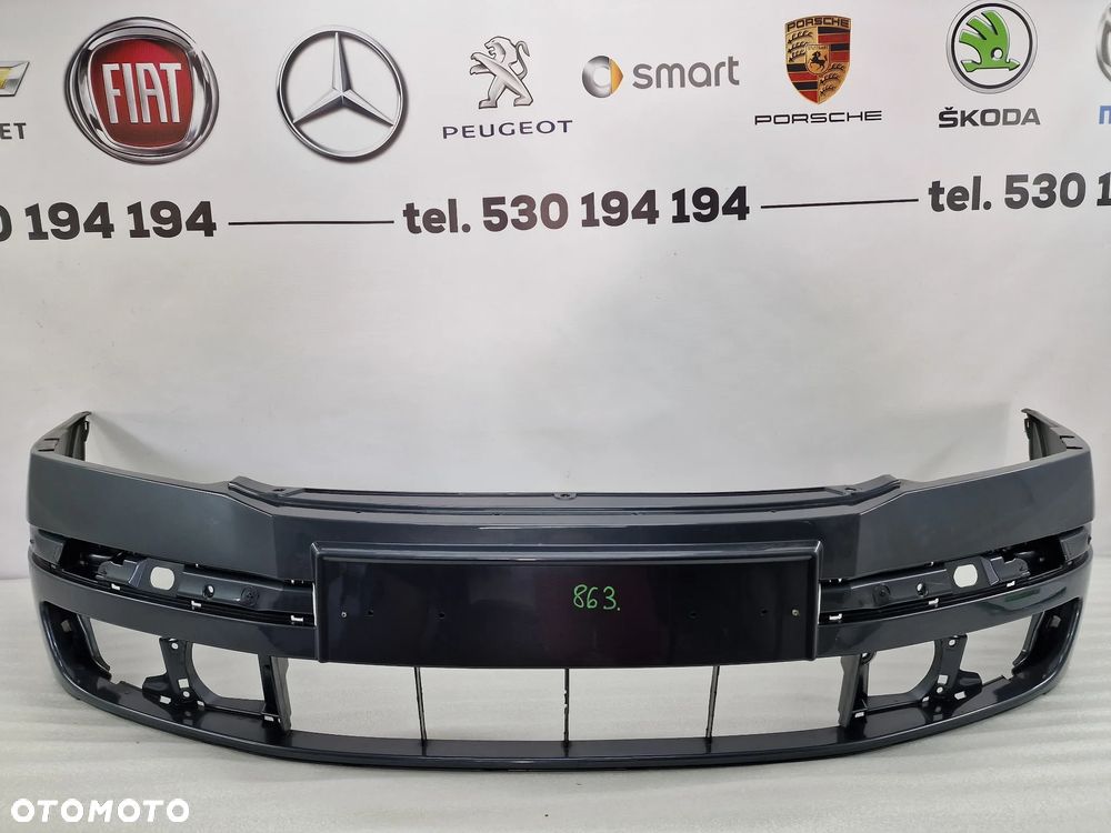 SKODA OCTAVIA II 1Z0 04- ZDERZAK PRZEDNI PRZÓD , ŁADNY , SZARY / GRAFITOWY METALIK , NR AUKCJI NZ863 - 1