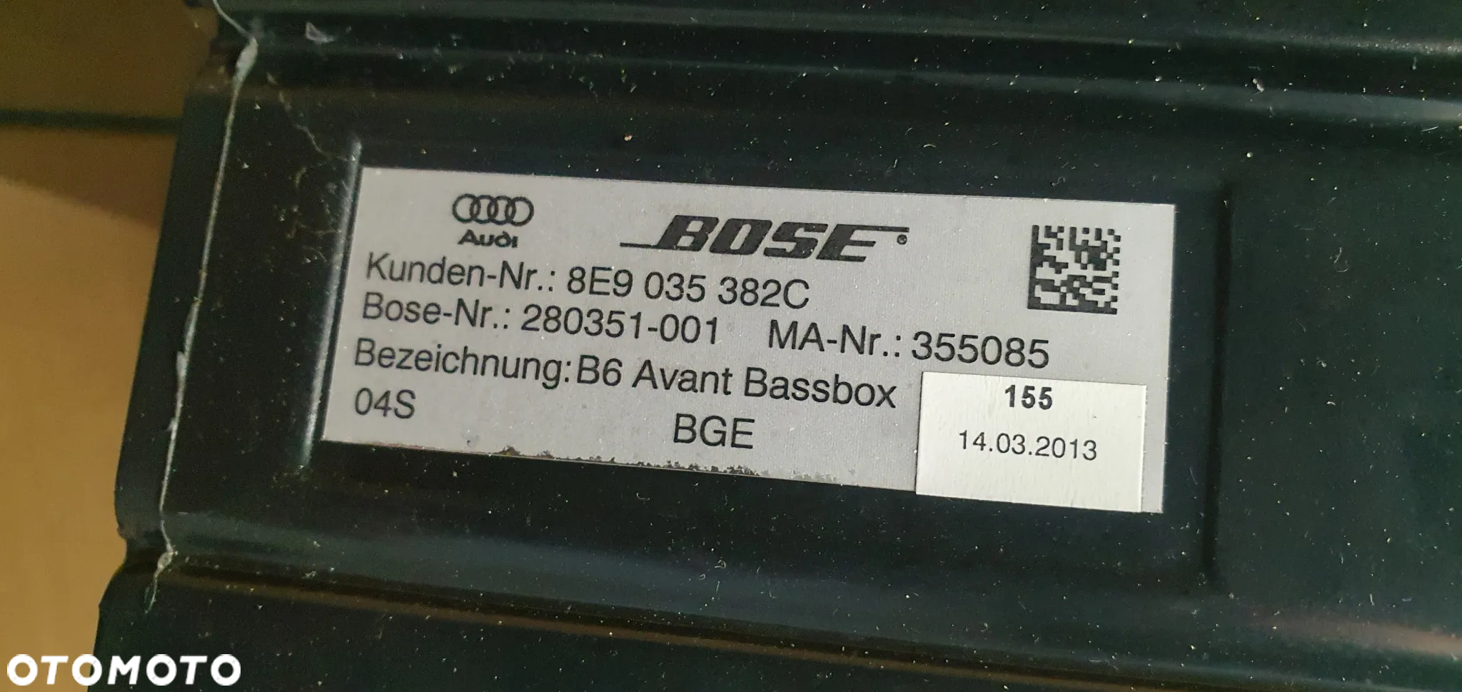 Głośnik subwoofer BOSE Audi A4 B7 8E9035382C - 6