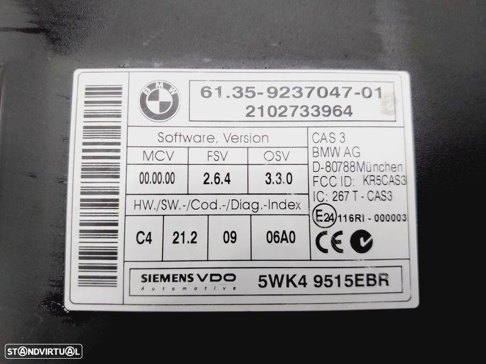 MÓDULO ELETRÓNICO BMW SERIE 1 - 2