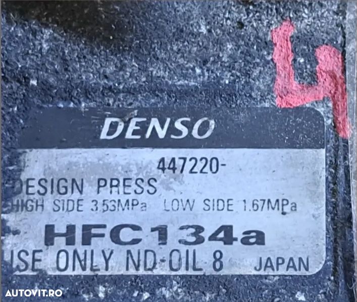 Compresor ac clima aer conditionat Denso Toyota Rav 4 motorina diesel cod: 447220 , HFC134a ( 5 pk ) - 5