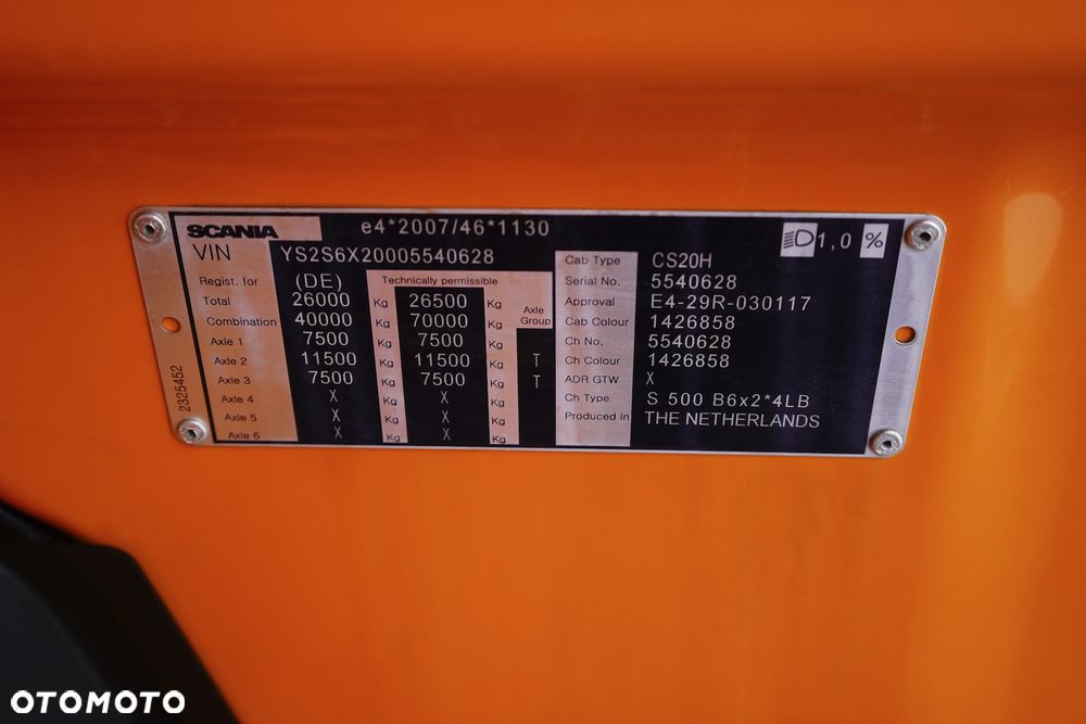 Scania / S 500 / ACC / E 6 / FIRANKA / 19 PALET / RETARDER / OŚ SKRĘTNA / PEŁNA OPCJA - 11