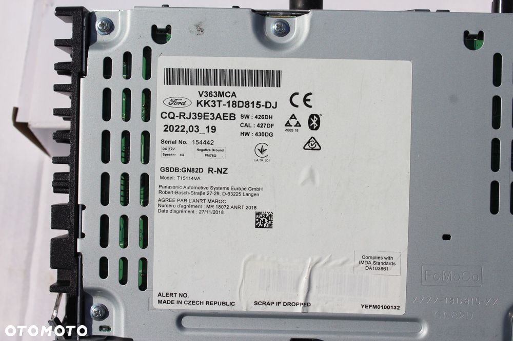 radio samochodowe ford transit 21- kk3t-18d815-dj - 3