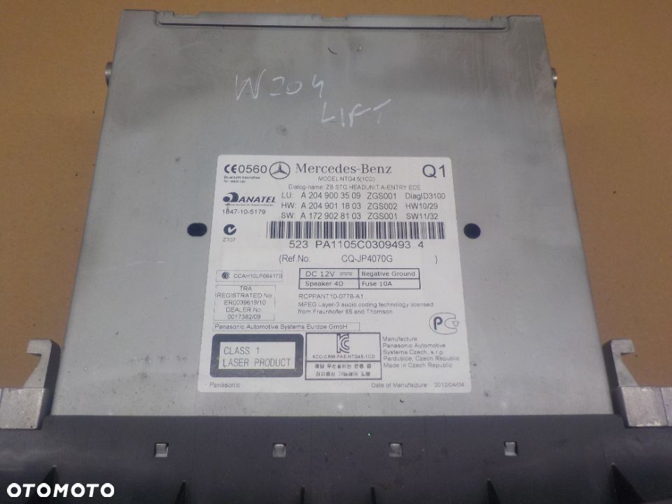 MERCEDES W204 LIFT RADIO NAWIGACJA GPS A2049003509 - 2