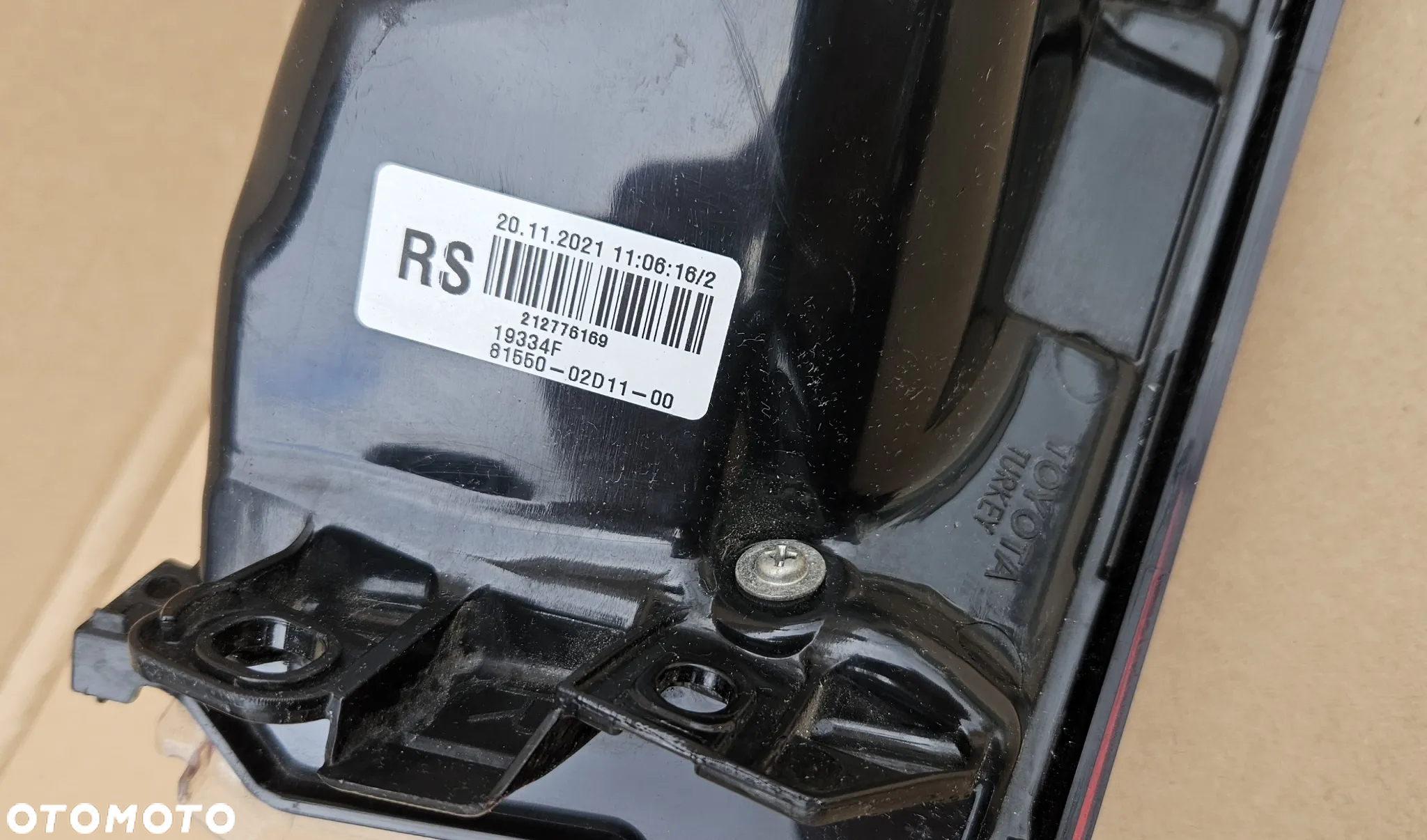 Lampa tylna prawa TOYOTA COROLLA E21 SEDAN 2018- ORYGINAŁ! - 9