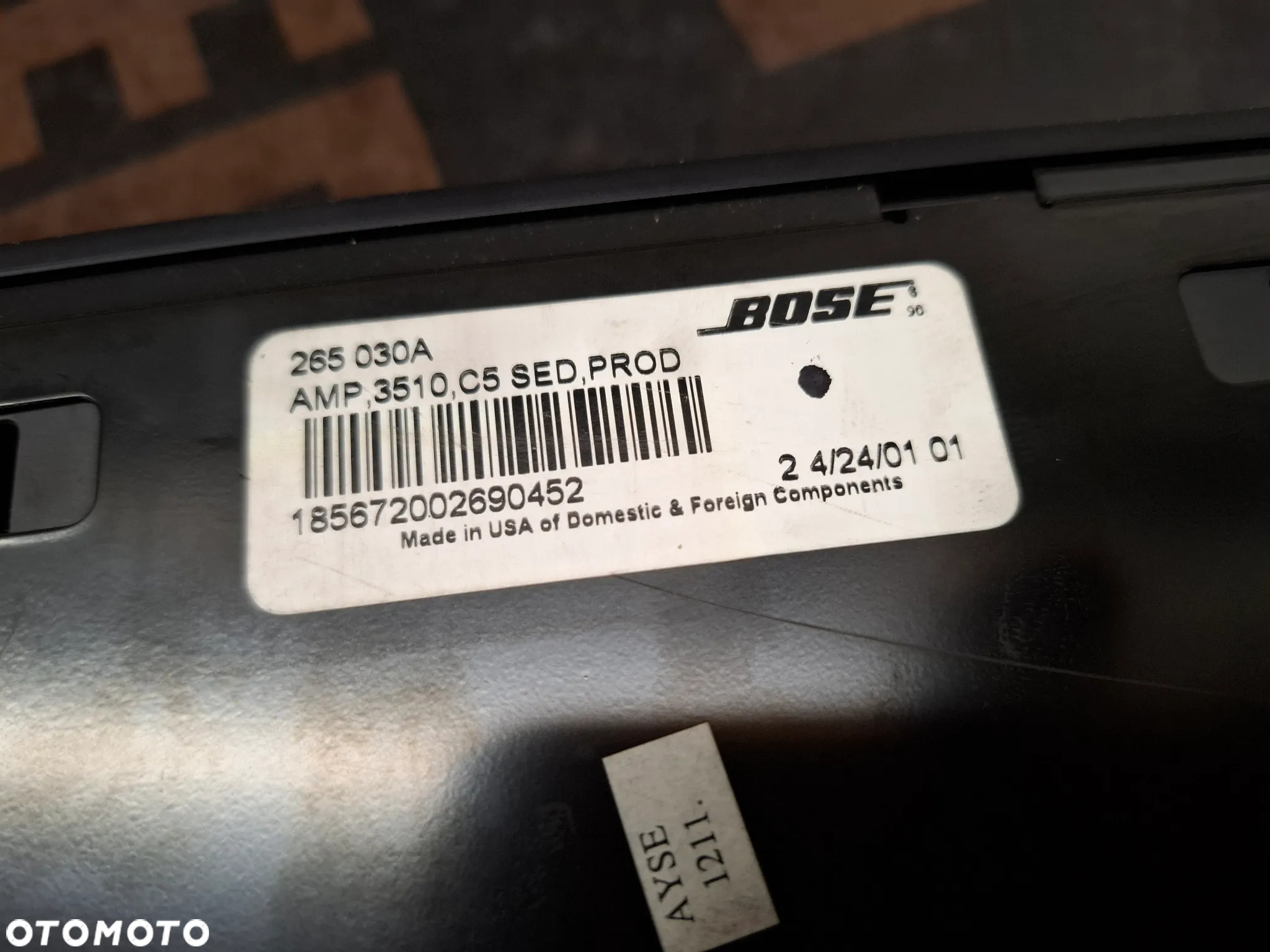 Wzmacniacz BOSE Radia Audi A6 C5 265030A - 4