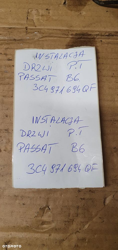 Wiązka instalacja drzwi prawy tył Keyless Go VW Passat B6 3C4971694QF - 10
