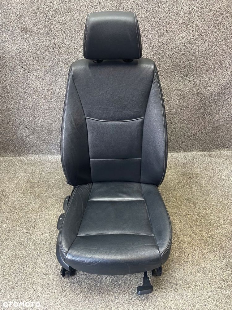 Fotel pasazera prawy przod przedni pompowany skora czarna BMW X3 F25 ŁADNY - 1