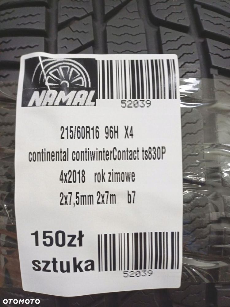 4x 215/60r17 continental opony zimowe 7,5mm 52039 - 9