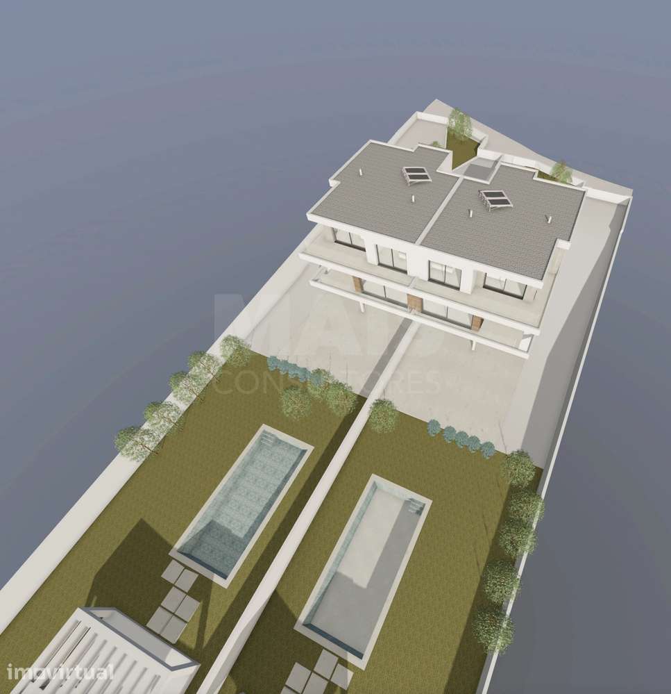 Terreno com projeto em fase de aprovação para 2 moradias T4 com pis... - Grande imagem: 3/12