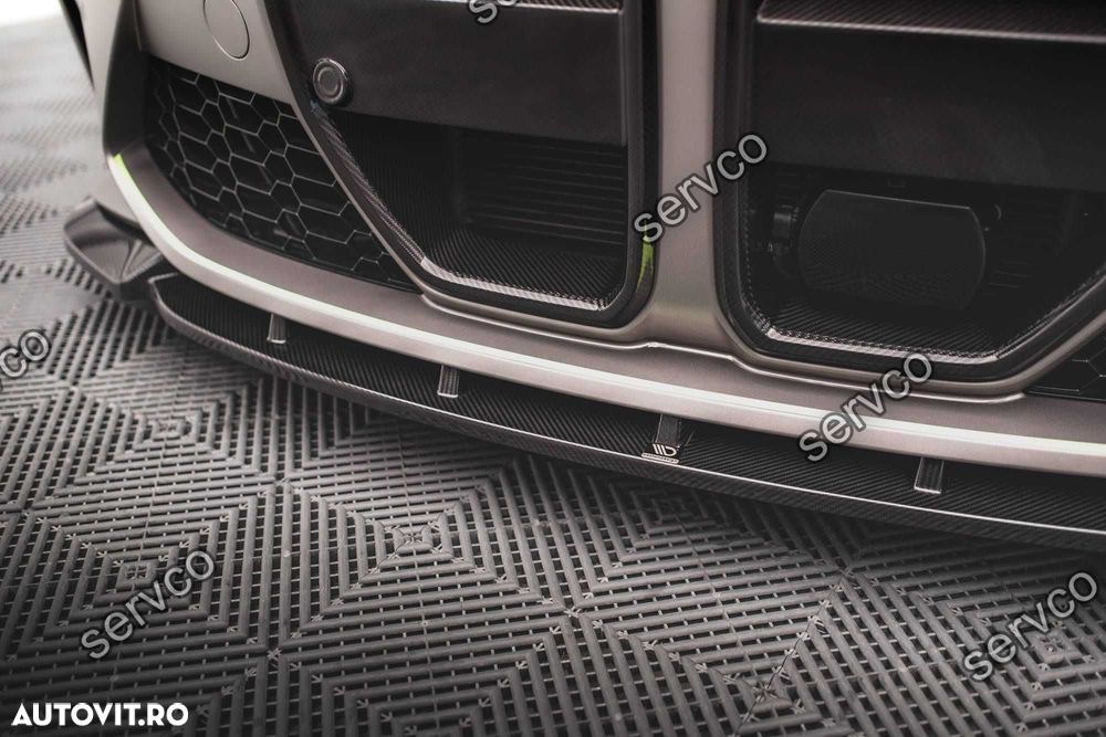 Prelungire bara fata Bmw Seria M4 G82 2021- v5 - Maxton Design Carbon - 2