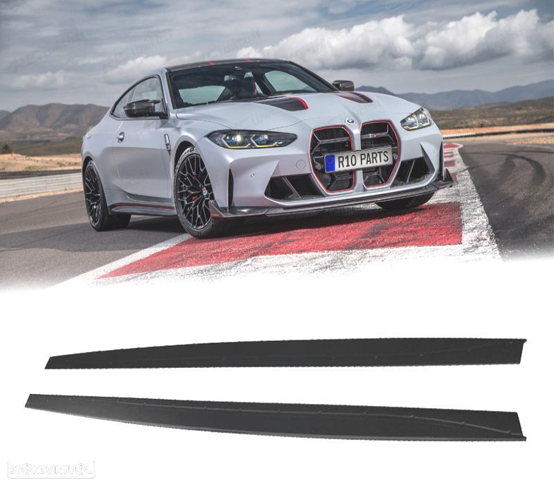 EXTENSÕES EMBALADEIRAS BMW F80 F82 F83 LOOK M PERFORMANCE PRETO BRILHANTE - 1