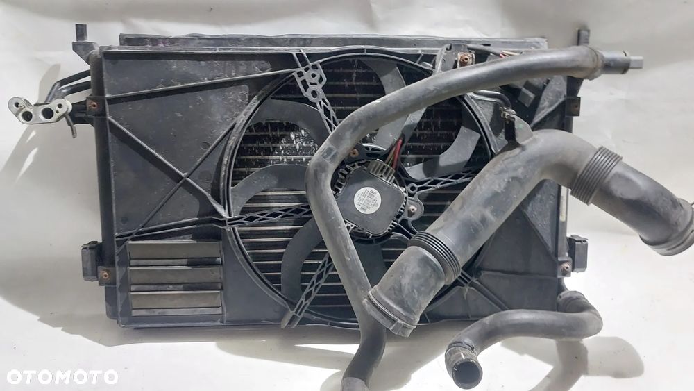 CHLODNICE KOMPLET WENTYLATOR VW GOLF V TOURAN CADDY ALTEA OCTAVIA II A3 8P 1.6 MPI SLASK WYSYLKA - 1