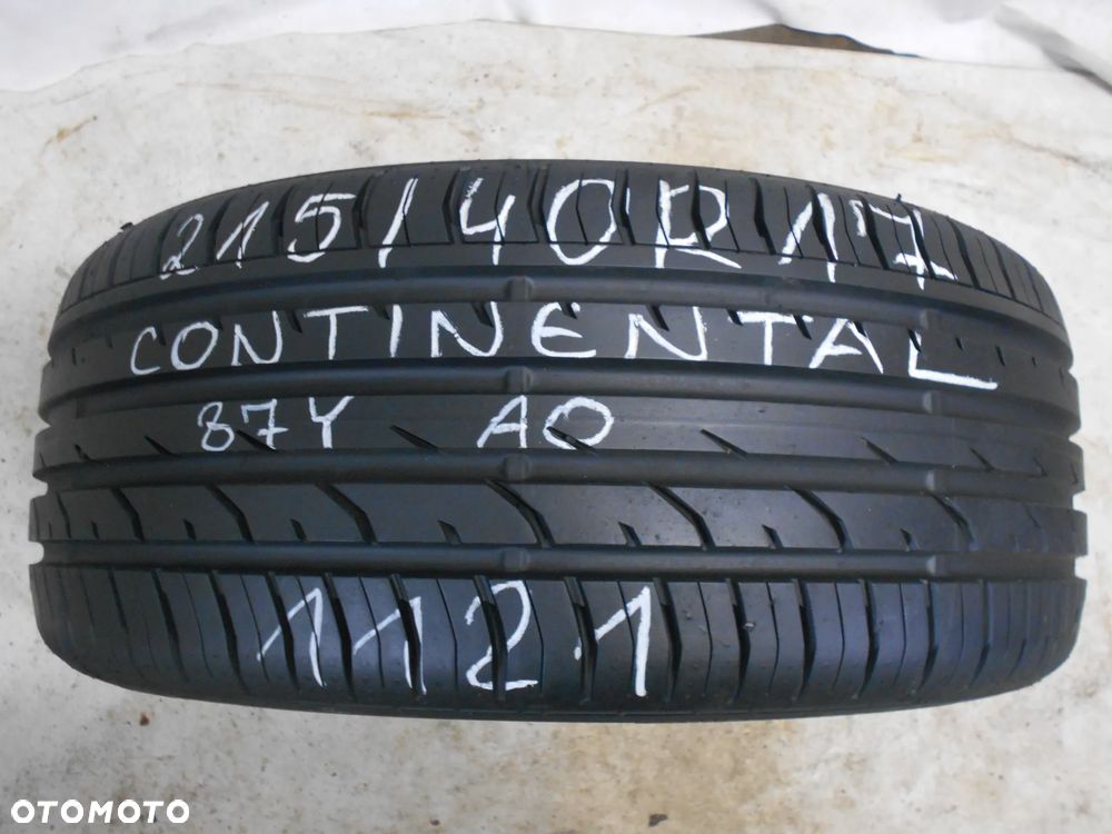 OPONA POJEDYNKA 215/40R17 CONTINENTAL CONTIPREMIUM CONTACT 2 AO DOT 1121 7.5MM - 1