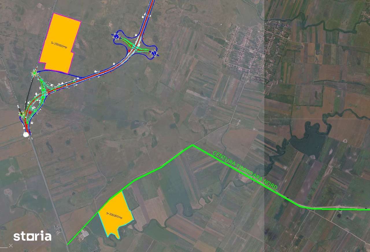 De vanzare teren logistica/industrial, coborare bretea A1 - Sanandrei, - Imagine principală: 3/7