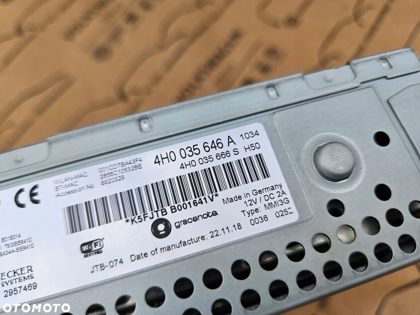 AUDI A8 D4 CZYTNIK DVD SD MMI 4H0035646A - 3
